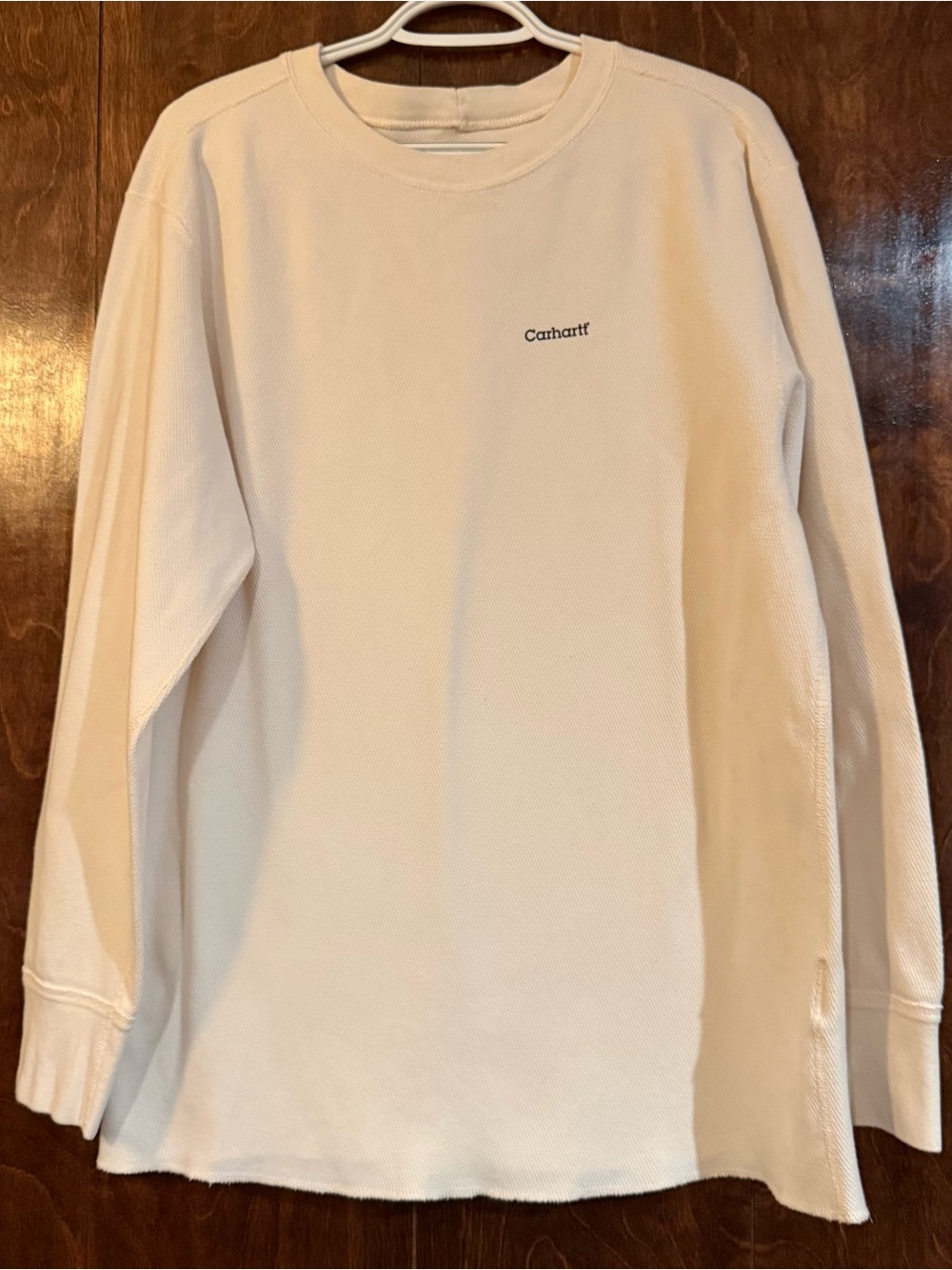 Carhartt Mens XL Natural Waffle Knit Thermal Long Sleeve Shirt Cotton Casual